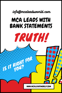 mca leads with bank statements